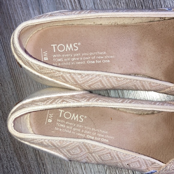 TOMS wedge peep toe, women’s 8 - Picture 3 of 3